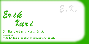 erik kuri business card